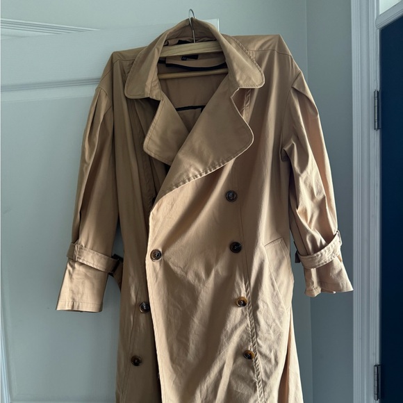 Eloquii Puff Sleeve Trench Coat - Picture 5 of 6